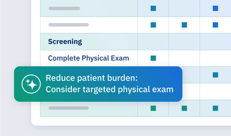 Artwork representing how Faro Health’s AI powered protocol design tools surface insights that reduce patient burden